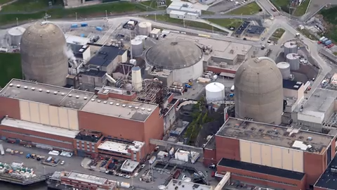 This file photo show the now shuttered Indian Point Energy Center in Buchanan in 2019.