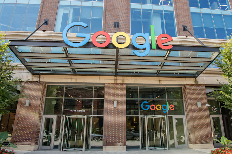 Chicago, IL - September 7. 2019: View of the new Google building in the West Loop, Fulton Market area of downtown Chicago.