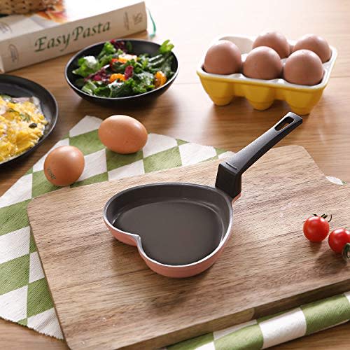 21) 5.5'' Ceramic Nonstick Heart Frying Pan