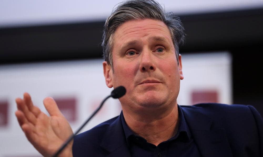 The shadow Brexit secretary, Keir Starmer, speaks at the Fabian Society conference.