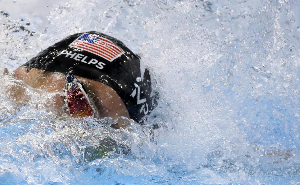 Michael Phelps swam his fastest 100 free. (Reuters)