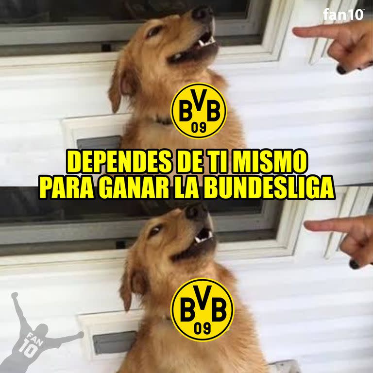 Meme del desenlace de la Bundelisga con Borussia Dortmund como protagonista