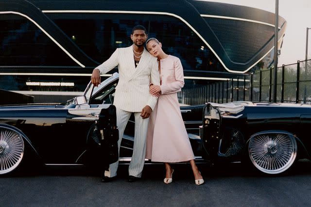 <p>Campbell Addy</p> Usher with Carolyn Murphy for 'Vogue'