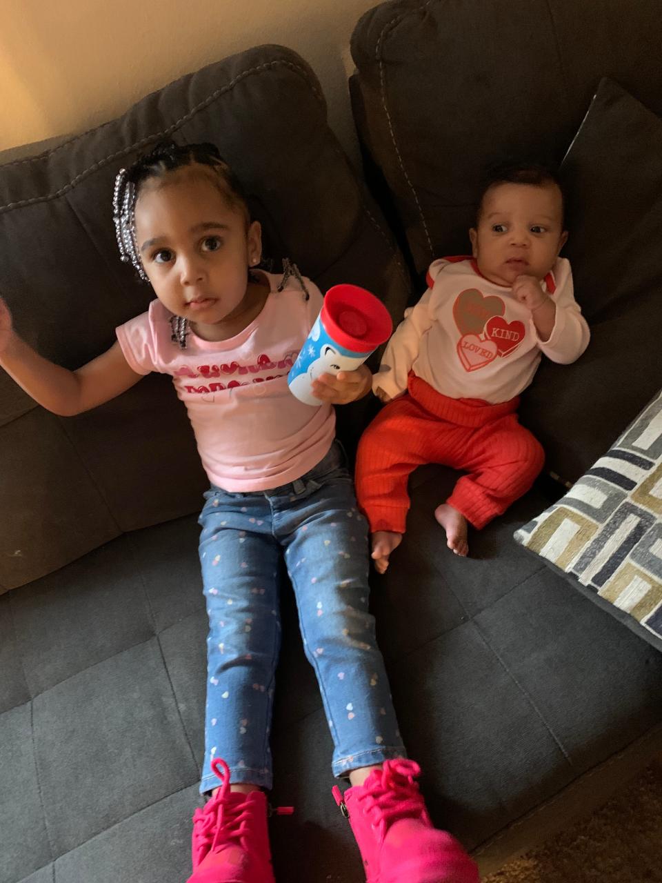 Nahlah Barber and her little sister, Aylah Barber.