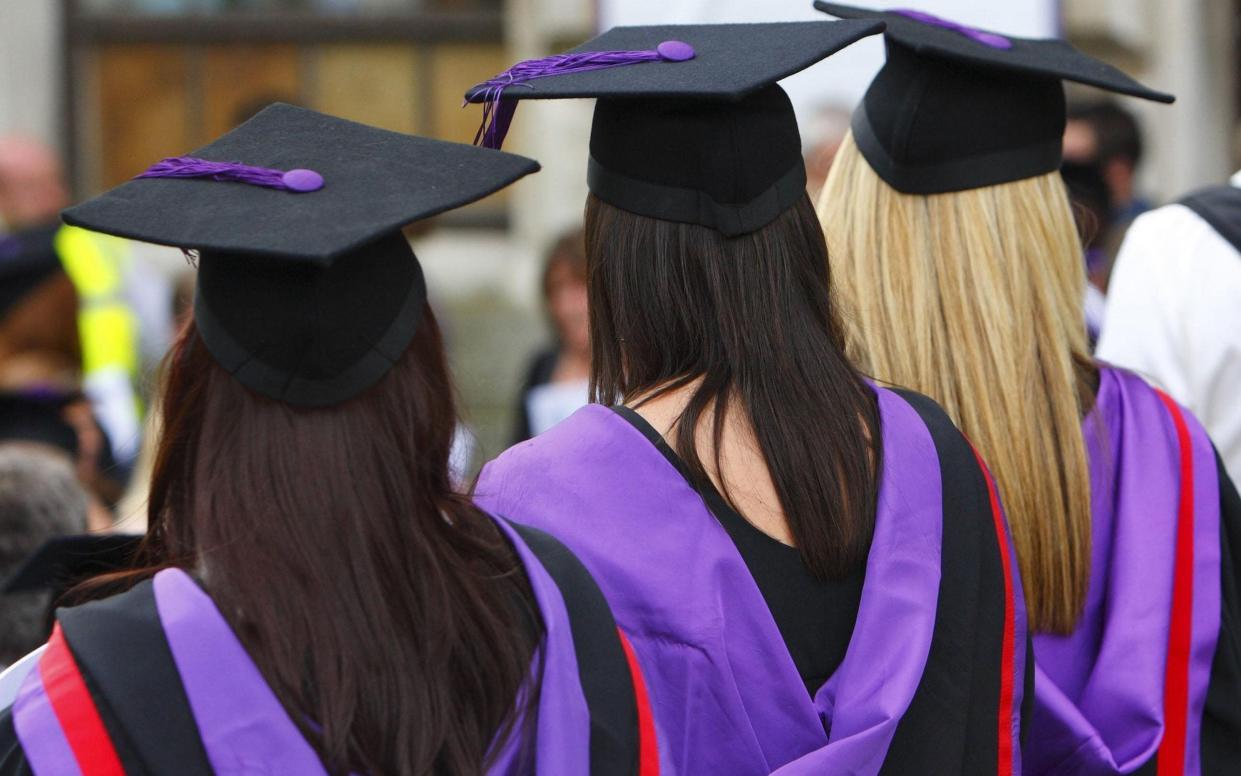 Students at a graduation ceremony - Chris Ison/PA