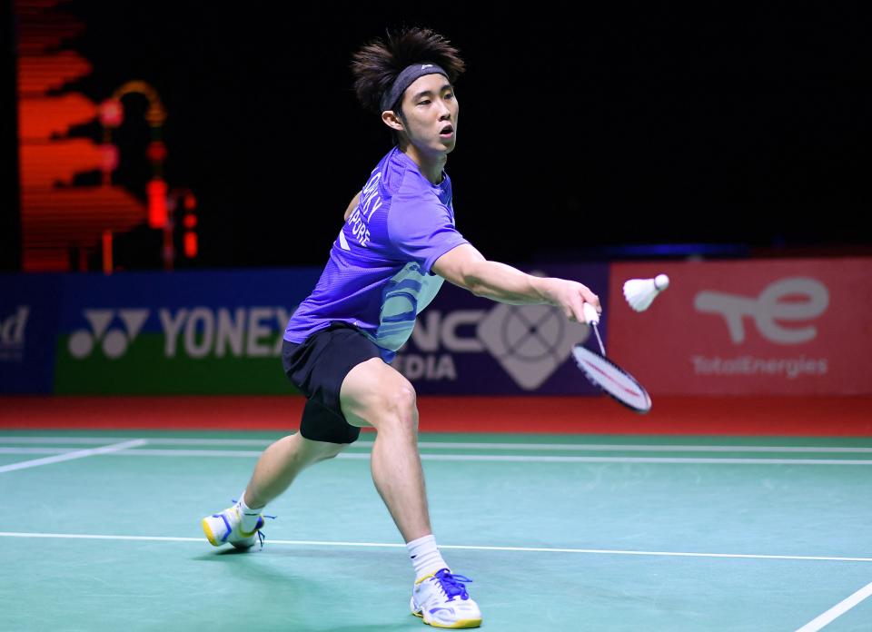 Singapore’s Loh Kean Yew in action at the Indonesia Open men's singles semi-finals