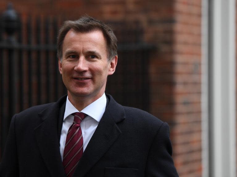 The Foreign Secretary has playfully hit back at a French diplomat who claimed Britain’s influence had “vanished” in Washington DC after Brexit.Gérard Araud, France’s outgoing ambassador to the US, had said his UK counterpart had complained of being upstaged by the French in meetings with American officials.Sharing a story about the comments, Jeremy Hunt tweeted: “Mon cher ami @GerardAraud I am sure you enjoyed making hay with the UK's temporary Brexit travails but until there is a French President's bust in the Oval Office we will not take any lessons in having good relations with Washington”.Signing off with a winking face emoji, he attached a picture of Theresa May and Donald Trump posing next to the bust of Winston Churchill that adorns the US president’s office.Mr Trump replaced the bust of the prime minister, which had been moved to another part of the White House by his predecessor Barack Obama.The claim by the French ambassador came on the same day as the announcement that Donald Trump would make a state visit to Britain in June, a diplomatic coup for Theresa May.The prime minister was quick to seek close ties with the Trump administration when she came to office, putting her at odds with UK public opinion, and others including the Speaker of the Commons John Bercow.But Mr Trump has been a fickle partner. Though the US president has welcomed Brexit and originally said he would offer the UK a “large scale” trade deal after it left, he has since cooled after the shape of the UK’s exit became clear. In November he embarrassed Ms May by saying her Brexit plan meant the UK may not be able to trade with the US after it left the EU, and that it sounded “great” for the European Union.> Mon cher ami @GerardAraud I am sure you enjoyed making hay with the UK's temporary Brexit travails but until there is a French President's bust in the Oval Office we will not take any lessons in having good relations with Washington 😉https://t.co/niw9EylI0g pic.twitter.com/RlI3ppqNFL> > — Jeremy Hunt (@Jeremy_Hunt) > > April 24, 2019The issue of a possible US-UK trade deal has been controversial in Britain because of warnings from trade expects that the US might insist on opening British markets to American food standards. France has a mixed relationship with the Trump administration. While Mr Trump and Mr Macron have entertained each other as guests on visits to each others’ countries, the US president caused a diplomatic spat in November after he skipped a ceremony marking the centenary of the end of WWII.