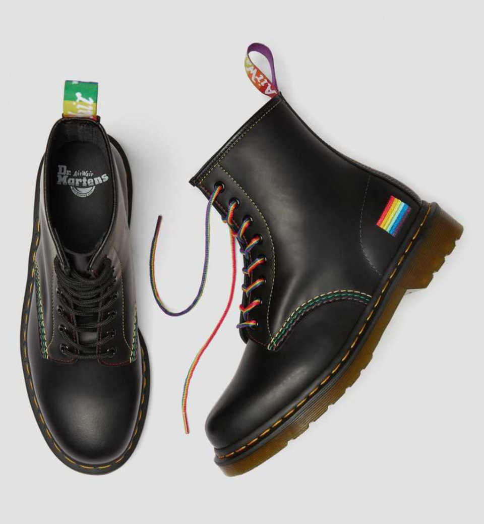 Dr. Marten’s 1460 Pride Smooth Leather Lace Up Boots 