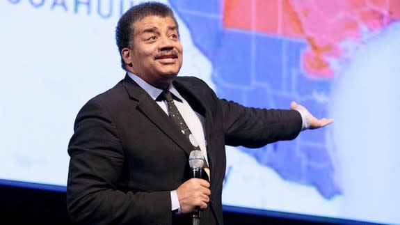 <p>Neil deGrasse Tyson took a break from sharing science facts and nerdy dad jokes on Sunday to blast Donald Trump in a raging tweetstorm. </p> <div><p>SEE ALSO: <a rel="nofollow noopener" href="http://mashable.com/2017/03/16/trump-budget-arts-pbs-npr-cuts/?utm_cid=a-seealso&utm_campaign=&utm_context=textlink&utm_medium=rss&utm_source=" target="_blank" data-ylk="slk:Maybe the GOP will finally get to kill Big Bird after all;elm:context_link;itc:0;sec:content-canvas" class="link ">Maybe the GOP will finally get to kill Big Bird after all</a></p></div> <p>Specifically, Tyson targeted Trump's proposed slashing of federal funding for programs that <a rel="nofollow noopener" href="http://mashable.com/2017/03/16/trump-budget-arts-pbs-npr-cuts/?utm_campaign=mash-prod-synd-apple-all-full&utm_cid=mash-prod-synd-apple-all-full" target="_blank" data-ylk="slk:support the arts, education;elm:context_link;itc:0;sec:content-canvas" class="link ">support the arts, education</a>, and <a rel="nofollow noopener" href="http://mashable.com/2017/02/21/scott-pruitt-speech-epa-climate-resistance/?utm_campaign=mash-prod-synd-apple-all-full&utm_cid=mash-prod-synd-apple-all-full" target="_blank" data-ylk="slk:the EPA;elm:context_link;itc:0;sec:content-canvas" class="link ">the EPA</a>, which <a rel="nofollow noopener" href="http://mashable.com/2017/02/03/trump-epa-climate-website-changes/?utm_campaign=mash-prod-synd-apple-all-full&utm_cid=mash-prod-synd-apple-all-full" target="_blank" data-ylk="slk:has long been in the crosshairs;elm:context_link;itc:0;sec:content-canvas" class="link ">has long been in the crosshairs</a> of the Trump administration. </p> <div><div><blockquote> <p>The fastest way to Make a America Weak Again: Cut science funds to our agencies that support it.</p> <p>— Neil deGrasse Tyson (@neiltyson) <a rel="nofollow noopener" href="https://twitter.com/neiltyson/status/843510463392616448" target="_blank" data-ylk="slk:March 19, 2017;elm:context_link;itc:0;sec:content-canvas" class="link ">March 19, 2017</a></p> </blockquote></div></div> <div><div><blockquote> <p>The fastest way to Make America Sick Again: Cut funding to the National Institutes of Health</p> <p>— Neil deGrasse Tyson (@neiltyson) <a rel="nofollow noopener" href="https://twitter.com/neiltyson/status/843513652611231744" target="_blank" data-ylk="slk:March 19, 2017;elm:context_link;itc:0;sec:content-canvas" class="link ">March 19, 2017</a></p> </blockquote></div></div> <div><div><blockquote> <p>The fastest way to Make America Stupid: Cut funds to programs that support education.</p> <p>— Neil deGrasse Tyson (@neiltyson) <a rel="nofollow noopener" href="https://twitter.com/neiltyson/status/843516171748069376" target="_blank" data-ylk="slk:March 19, 2017;elm:context_link;itc:0;sec:content-canvas" class="link ">March 19, 2017</a></p> </blockquote></div></div> <div><div><blockquote> <p>The fastest way to thwart Earth's life-support systems for us all: Turn EPA into EDA — the Environmental Destruction Agency.</p> <p>— Neil deGrasse Tyson (@neiltyson) <a rel="nofollow noopener" href="https://twitter.com/neiltyson/status/843518683053940736" target="_blank" data-ylk="slk:March 19, 2017;elm:context_link;itc:0;sec:content-canvas" class="link ">March 19, 2017</a></p> </blockquote></div></div> <div><div><blockquote> <p>The fastest way to melt glaciers & flood the World's coastal cities: Ignore scientists and do nothing to stem the rise of CO2</p> <p>— Neil deGrasse Tyson (@neiltyson) <a rel="nofollow noopener" href="https://twitter.com/neiltyson/status/843521200278069248" target="_blank" data-ylk="slk:March 19, 2017;elm:context_link;itc:0;sec:content-canvas" class="link ">March 19, 2017</a></p> </blockquote></div></div> <div><div><blockquote> <p>We can all imagine a land that provides no support for Art. But is that a place you’d want to Live? To Visit? To Play?</p> <p>— Neil deGrasse Tyson (@neiltyson) <a rel="nofollow noopener" href="https://twitter.com/neiltyson/status/843523716977905664" target="_blank" data-ylk="slk:March 19, 2017;elm:context_link;itc:0;sec:content-canvas" class="link ">March 19, 2017</a></p> </blockquote></div></div> <p>Tyson also addressed climate change, a topic <a rel="nofollow noopener" href="http://www.businessinsider.com/neil-degrasse-tyson-climate-change-deniers-2017-1" target="_blank" data-ylk="slk:close to his heart;elm:context_link;itc:0;sec:content-canvas" class="link ">close to his heart</a> and one the Trump administration has gone to <a rel="nofollow noopener" href="http://mashable.com/2017/01/19/trump-cabinet-picks-climate-denial/?utm_campaign=mash-prod-synd-apple-all-full&utm_cid=mash-prod-synd-apple-all-full" target="_blank" data-ylk="slk:absurd levels;elm:context_link;itc:0;sec:content-canvas" class="link ">absurd levels</a> to <a rel="nofollow noopener" href="http://mashable.com/2017/03/16/trump-offifial-climate-change-waste-of-money/?utm_campaign=mash-prod-synd-apple-all-full&utm_cid=mash-prod-synd-apple-all-full" target="_blank" data-ylk="slk:downplay;elm:context_link;itc:0;sec:content-canvas" class="link ">downplay</a> in the face of mounting scientific evidence. </p> <p>But then Tyson shifted gears from attacking Trump's policies and went straight at the president, his aides, and his cabinet. </p> <div><div><blockquote> <p>The very best way to support and feed your delusions: Surround yourself with people whose world views match yours exactly.</p> <p>— Neil deGrasse Tyson (@neiltyson) <a rel="nofollow noopener" href="https://twitter.com/neiltyson/status/843525981570662400" target="_blank" data-ylk="slk:March 19, 2017;elm:context_link;itc:0;sec:content-canvas" class="link ">March 19, 2017</a></p> </blockquote></div></div> <p>Savage. </p> <p>He's a bit more gentle in his tweetstorm wrap-up. </p> <div><div><blockquote> <p>We all want to Make America Great Again. But that won't happen until we first Make America Smart Again.</p> <p>— Neil deGrasse Tyson (@neiltyson) <a rel="nofollow noopener" href="https://twitter.com/neiltyson/status/843530014104592384" target="_blank" data-ylk="slk:March 19, 2017;elm:context_link;itc:0;sec:content-canvas" class="link ">March 19, 2017</a></p> </blockquote></div></div> <p>As expected, Twitter users flooded Neil's mentions with hundreds of replies, some supporting him, others calling him a precious snowflake or whatever the Twitter insult du jour is. But there was one response that too perfectly summed it all up.</p> <div><blockquote> <p><a rel="nofollow noopener" href="https://twitter.com/neiltyson" target="_blank" data-ylk="slk:@neiltyson;elm:context_link;itc:0;sec:content-canvas" class="link ">@neiltyson</a> <a rel="nofollow noopener" href="https://t.co/j6R4SVIyVR" target="_blank" data-ylk="slk:pic.twitter.com/j6R4SVIyVR;elm:context_link;itc:0;sec:content-canvas" class="link ">pic.twitter.com/j6R4SVIyVR</a></p> <p>— Frank In Las Vegas (@PapiElGuapo) <a rel="nofollow noopener" href="https://twitter.com/PapiElGuapo/status/843526767675506688" target="_blank" data-ylk="slk:March 19, 2017;elm:context_link;itc:0;sec:content-canvas" class="link ">March 19, 2017</a></p> </blockquote></div> <div> <h2><span>WATCH: Watch how global warming heats up the world from 1880-2016</span></h2>  </div>