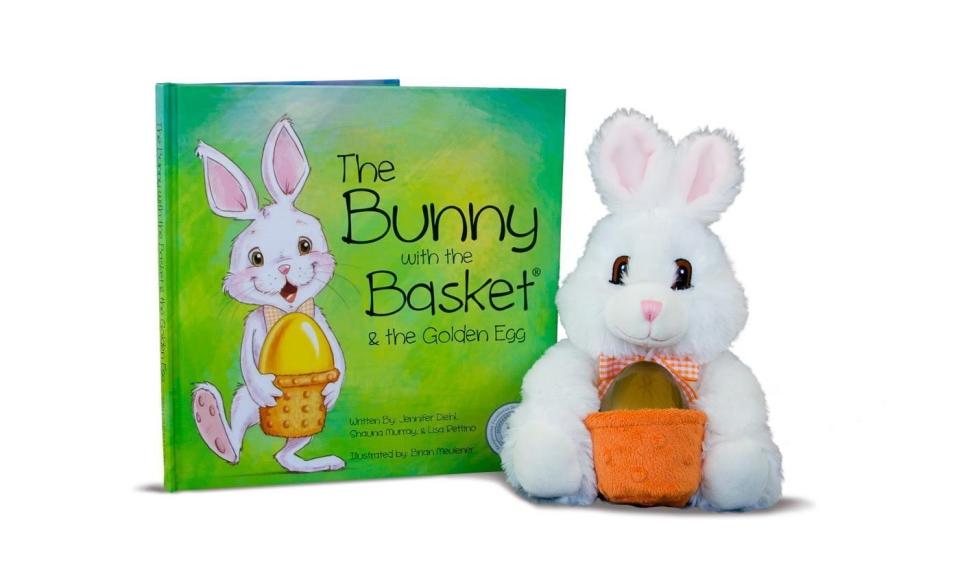 Just as&nbsp;The Elf on the Shelf is a scout for Santa, <a href="https://bunnywiththebasket.com/" target="_blank">The Bunny with the Basket</a> is one of the Easter Bunny's helpers. <i>The Bunny with&nbsp;the Basket and The Golden Egg</i>, explains that&nbsp;12 days before Easter, the bunny arrives with a mini basket containing a golden egg. <br /><br />Inside the egg is a special note from the Easter Bunny. The kids write back and the Bunny with the Basket delivers their message and reports their behavior. If they behave well, the Easter Bunny rewards them with a basket of goodies&nbsp;come Easter morning.