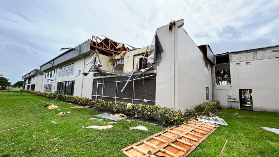 An EF-2 tornado struck Delray Beach, Florida, as Hurricane Ian began its approach to Florida's west coast on Tuesday, Sept. 27, 2022.