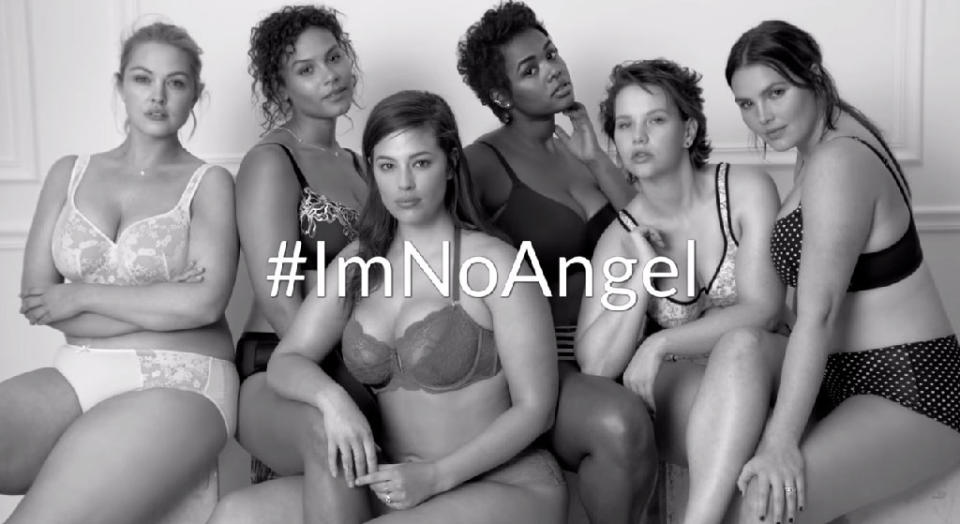 Lane Bryant's 'I'm No Angel' campaign blew up on social media when it was unveiled. (Photo: Courtesy of Lane Bryant)