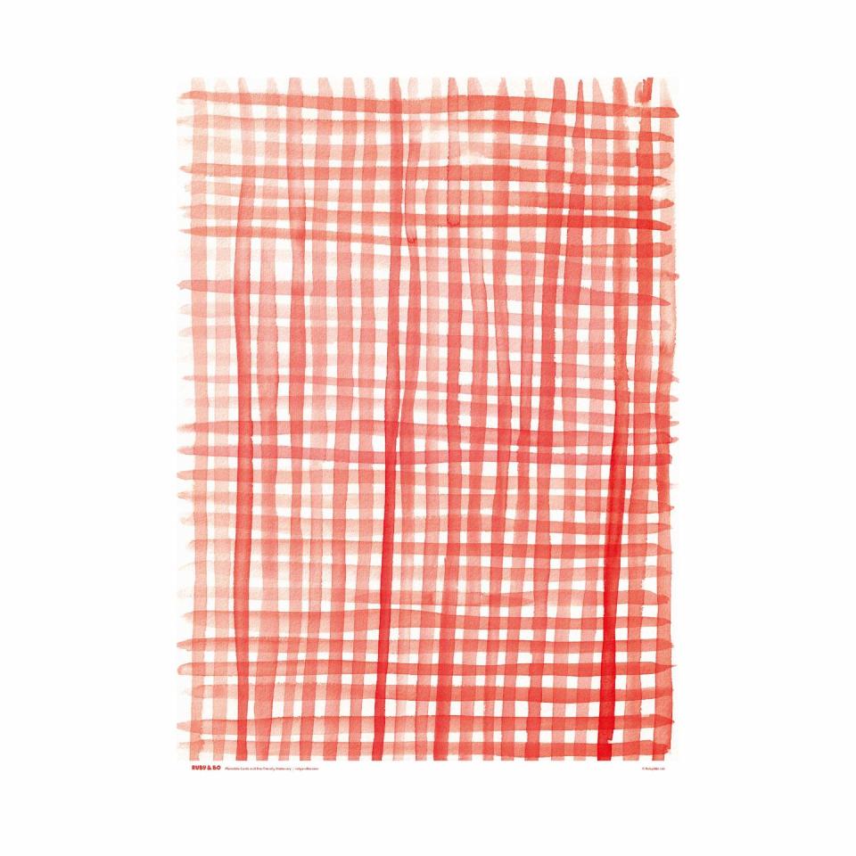 9) ‘Gingham’ wrapping paper, Ruby & Bo