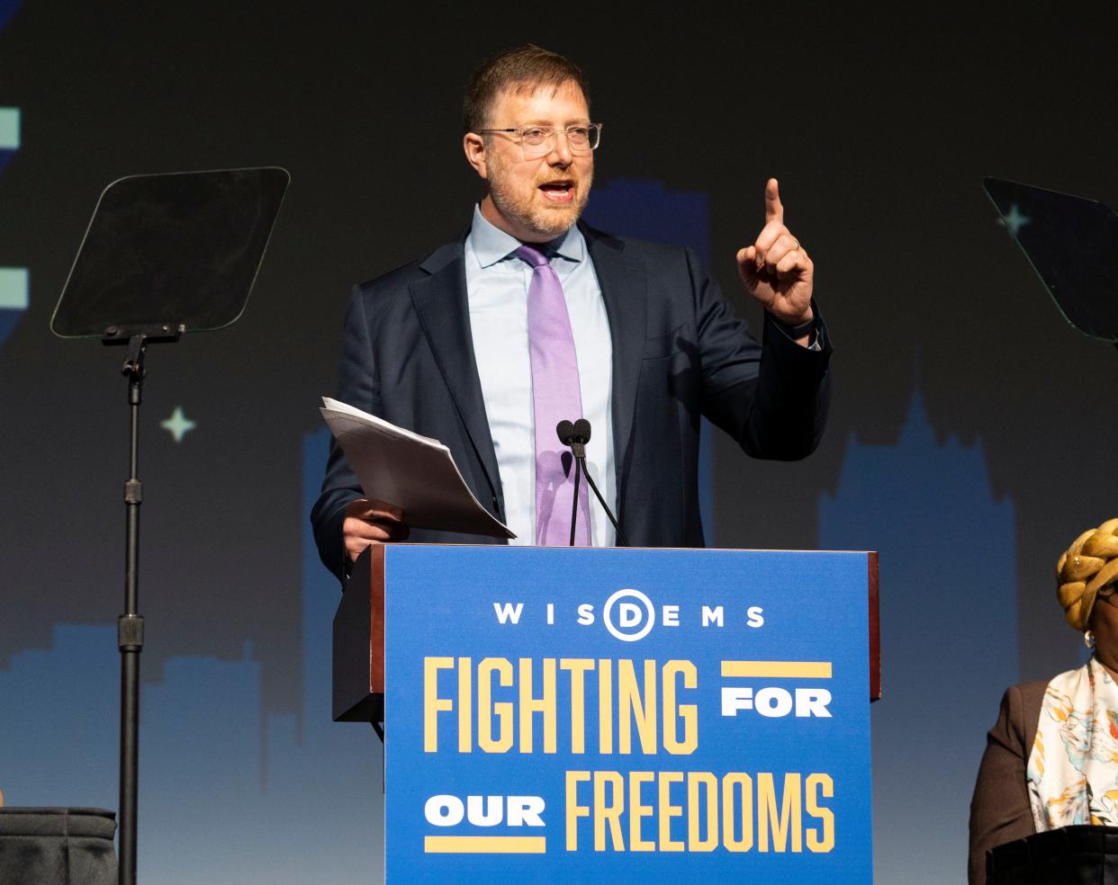 Democratic Party of Wisconsin Chair Ben Wikler makes opening remarks at the Wisconsin Democratic Convention on Saturday June 8, 2024 at Potawatomi Hotel in Milwaukee, Wis.