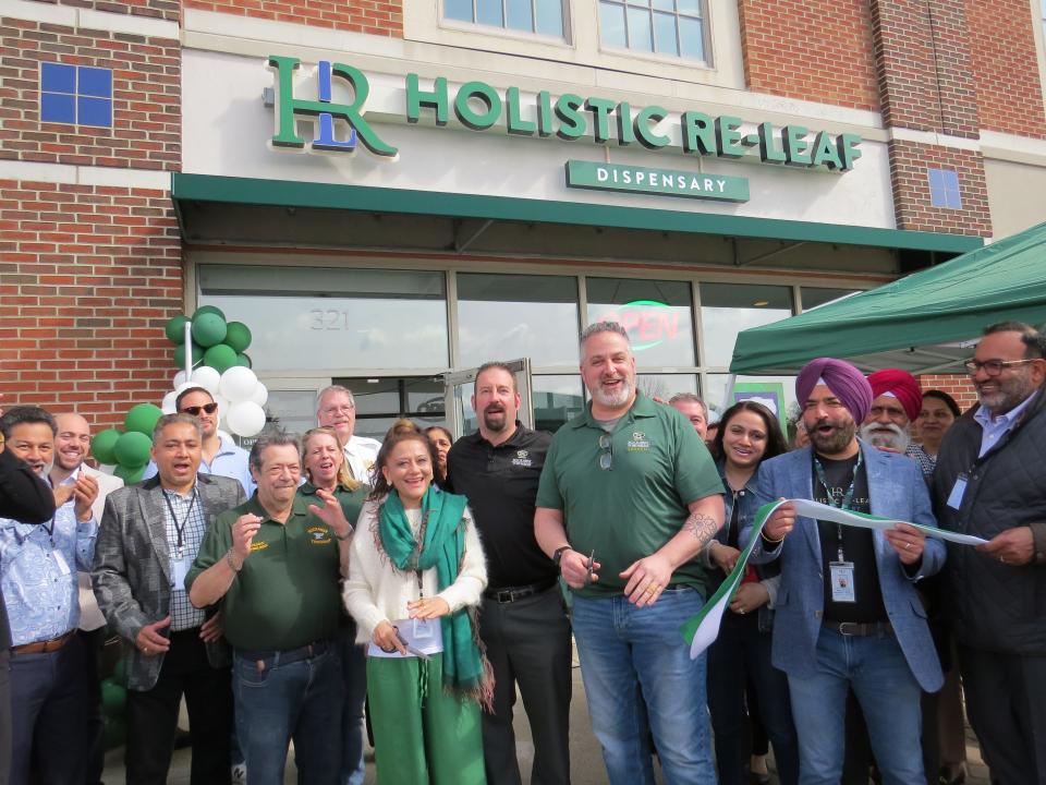 Members of the Rockaway Township Council attended the grand opening of Holistic Re-Leaf, Morris County's second retail recreational cannabis dispensary on Friday at a shopping strip outside the Rockaway Townsquare mall complex.