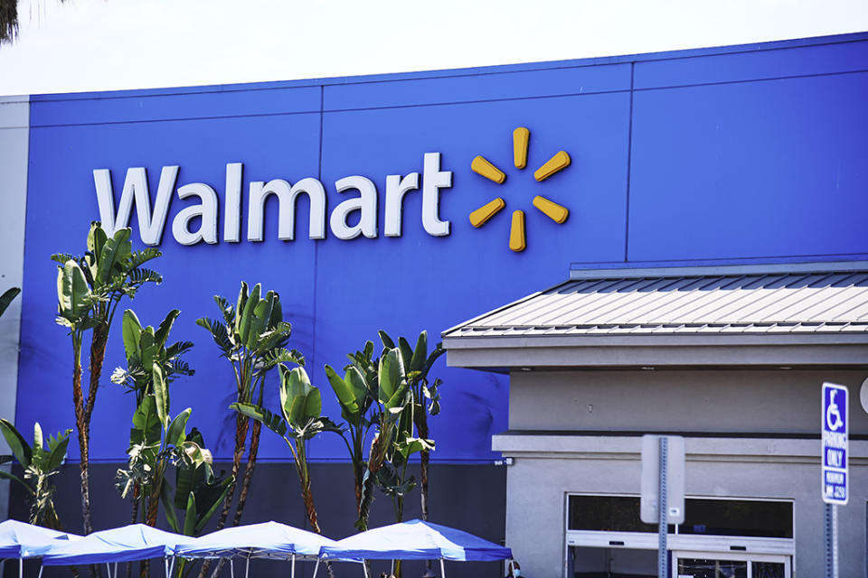 The storefront of Walmart in Los Angeles, California on August 18, 2020. - Credit: Michael Buckner for SheMedia