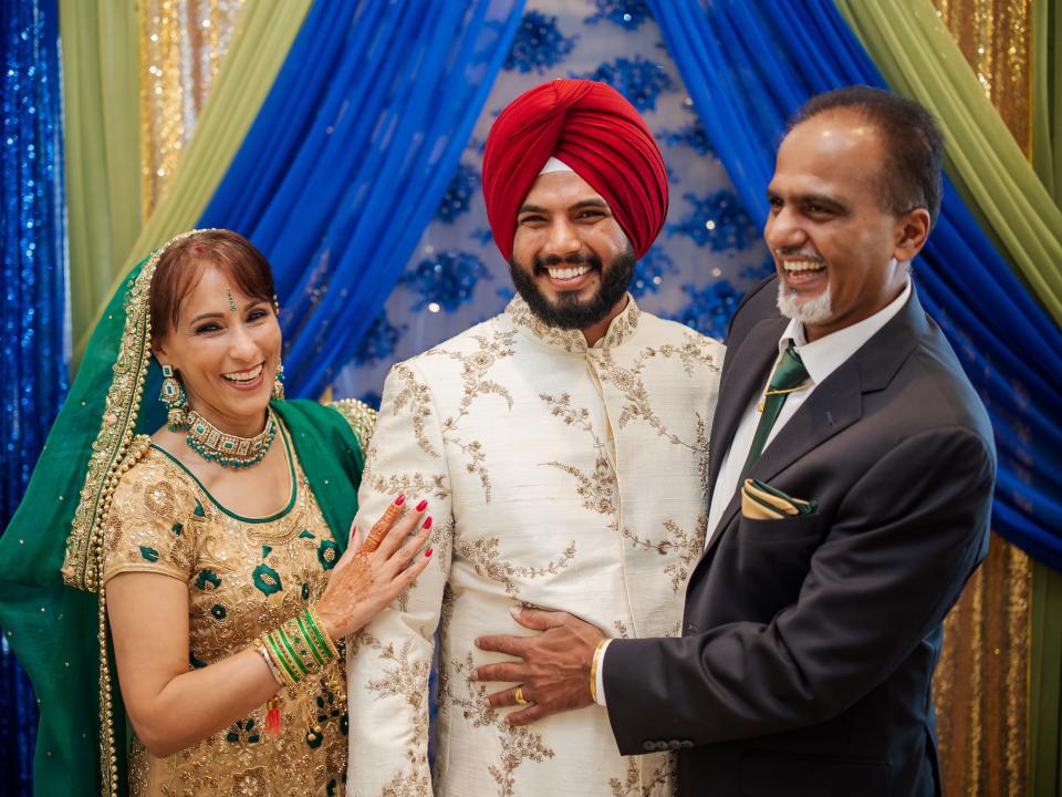 Anil's parents on his wedding day