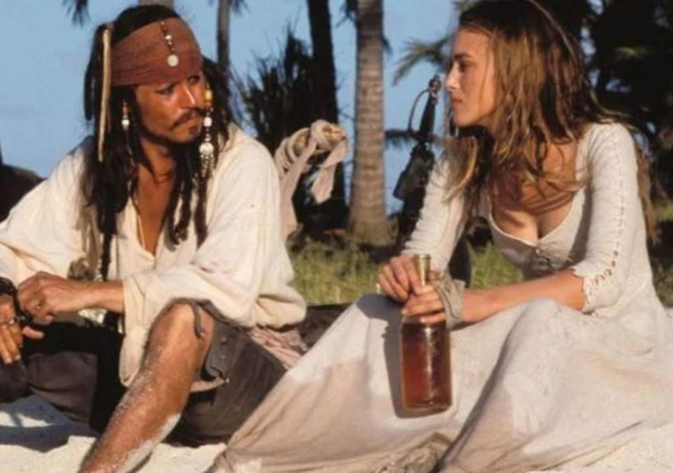 Johnny Depp and Knightley in ‘Pirates of the Caribbean’ (Disney)