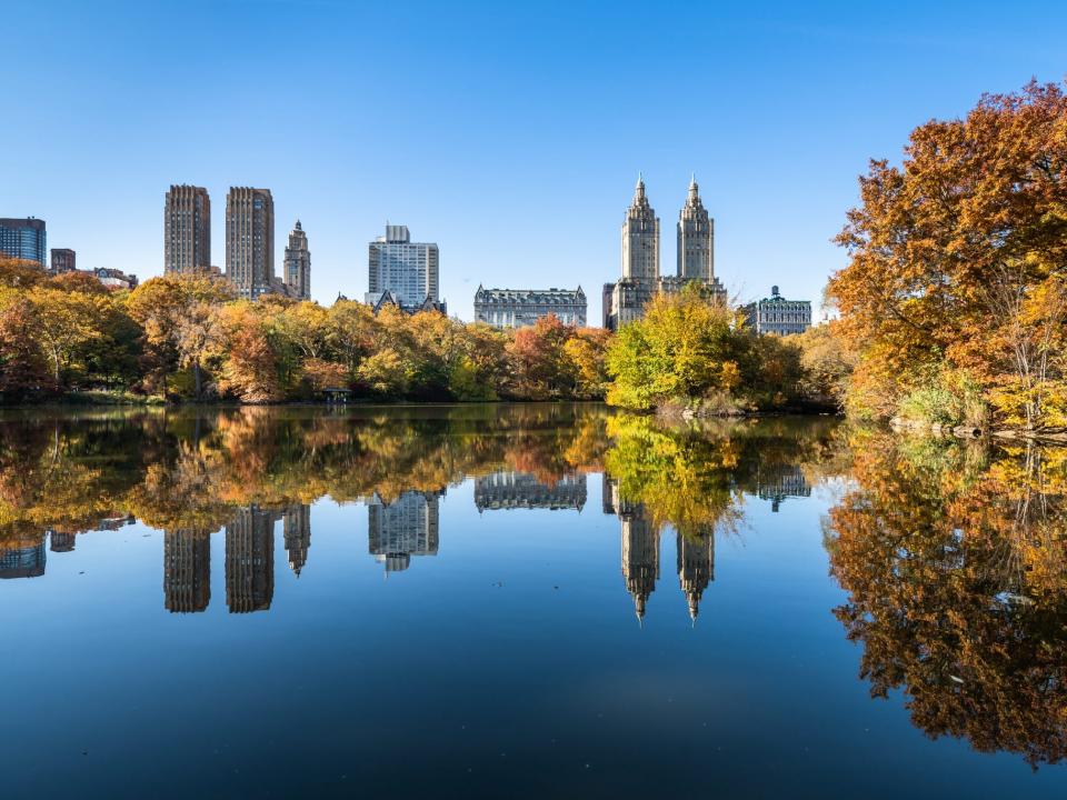 Central Park Lake in New York.