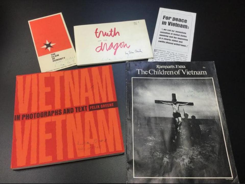 Some of the materials about U.S. involvement in the Vietnam War made available at Pikeville College.