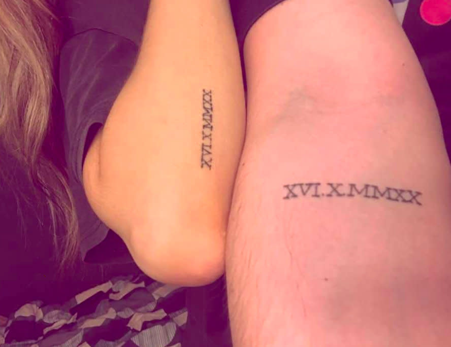 Francis Donald and Fionnuala Kearney with their epic tattoo fails