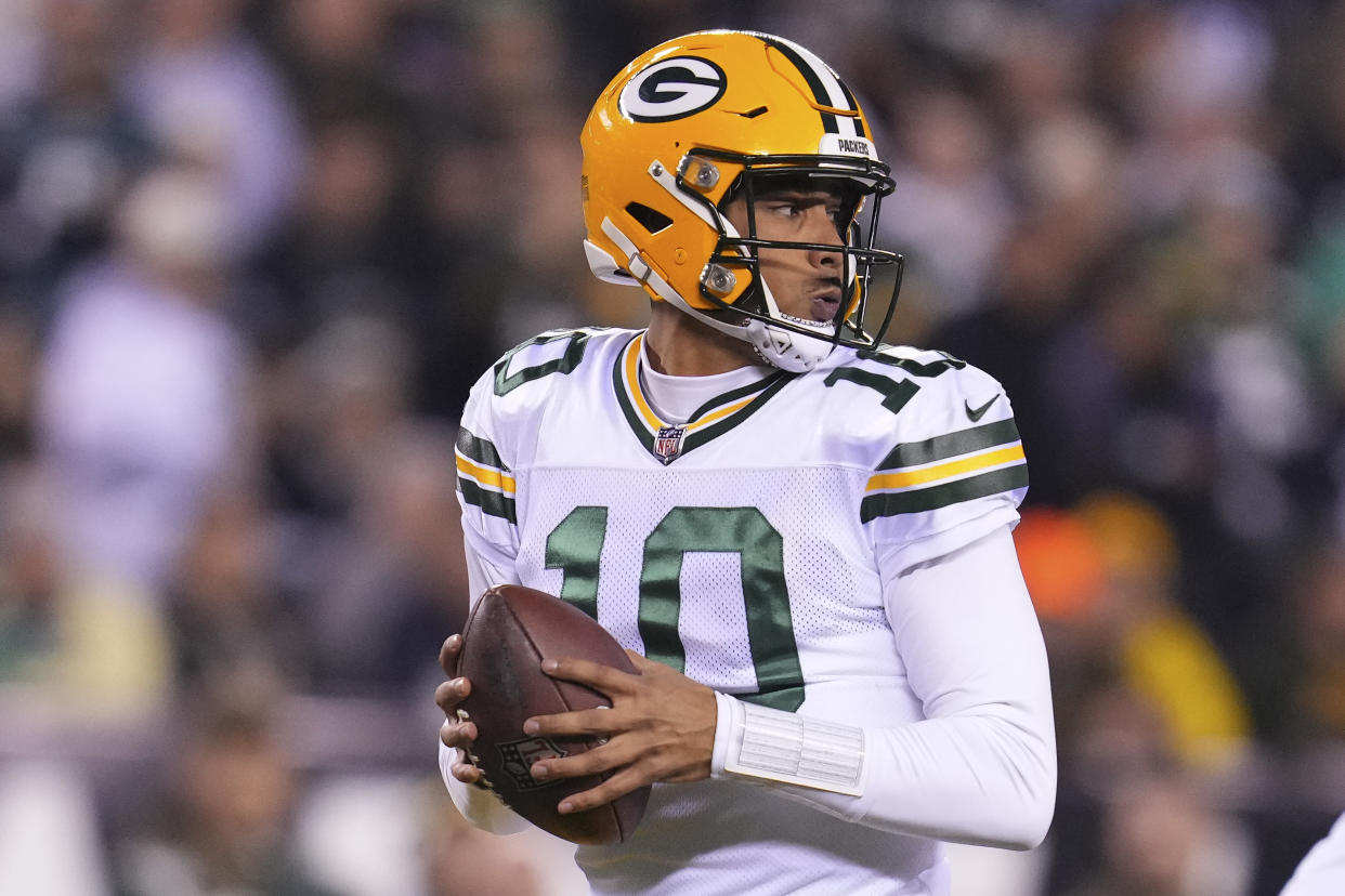 Jordan Love takes over as the quarterback of the Green Bay Packers after they traded Aaron Rodgers. (Photo by Mitchell Leff/Getty Images)