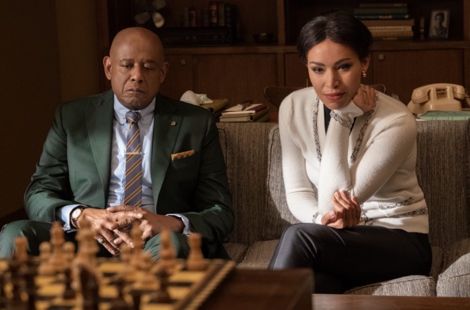 Forest Whitaker as Bumpy Johnson, and Ilfenesh Hadera as Mayme Johnson in “Godfather of Harlem”