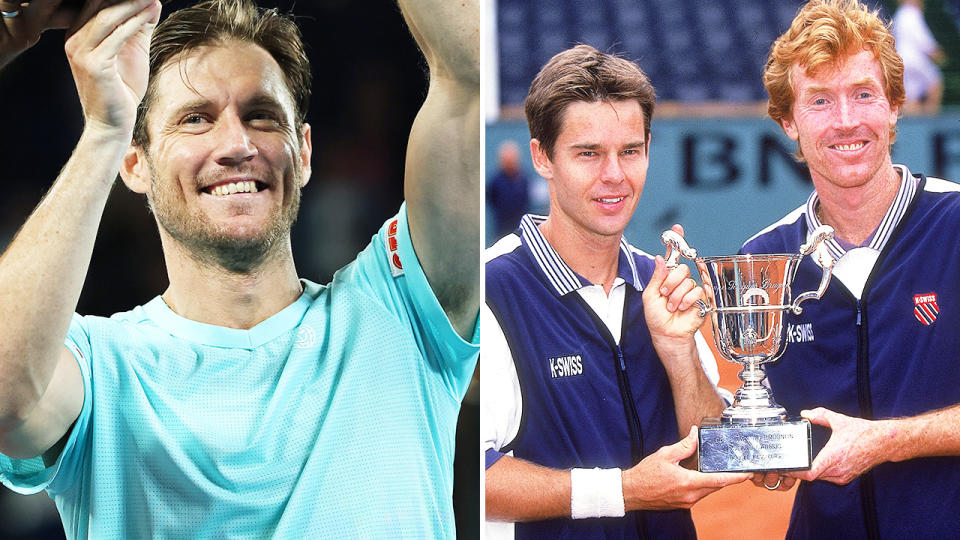 Matt Ebden, Todd Woodbridge and Mark Woodforde.