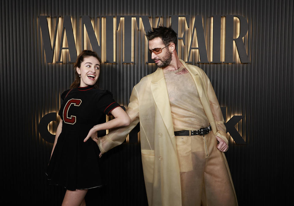 (L-R) Rachel Sennott and Jordan Firstman attends Vanity Fair And TikTok Celebrate Vanities: A Night For Young Hollywood In Los Angeles on March 08, 2023 in Los Angeles, California.