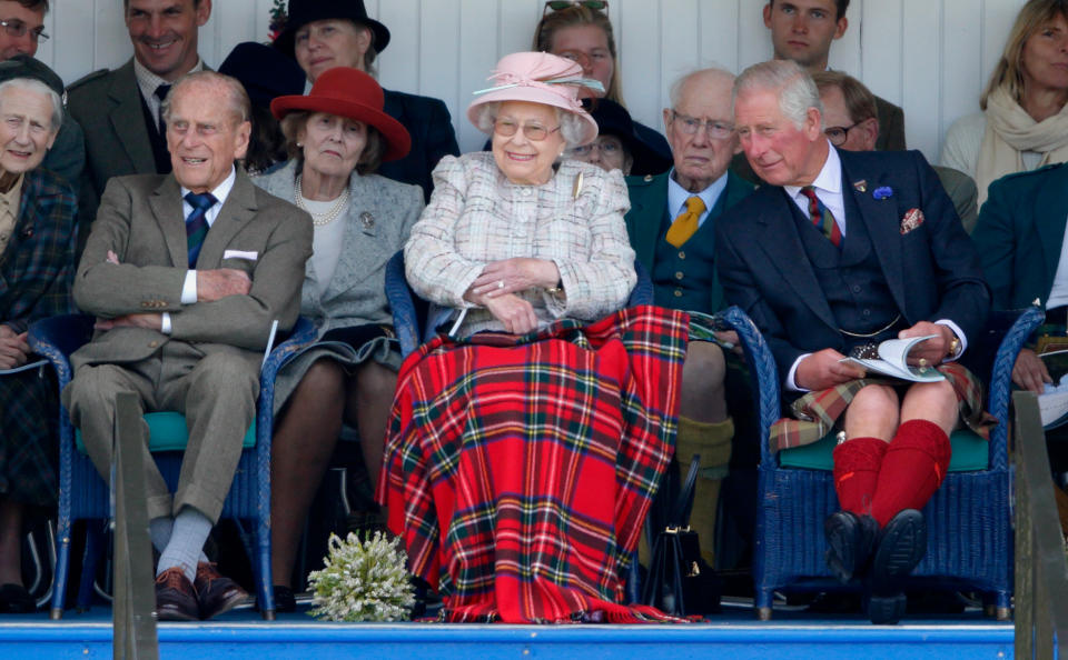 Prince Philip and Queen Elizabeth II don’t often show physical affection while in public. <i>(Getty Images)</i>
