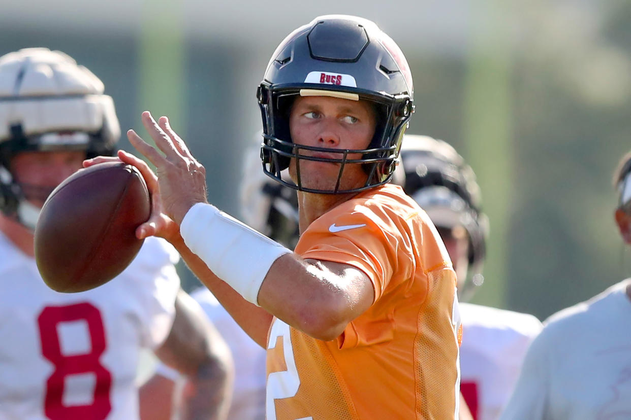 Tom Brady with the Buccaneers.