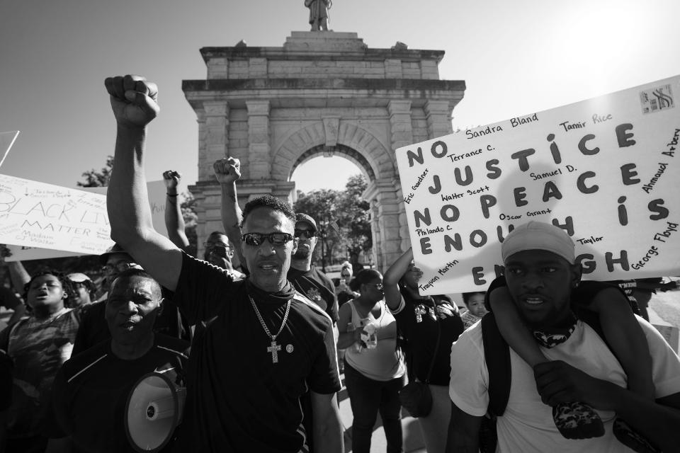 Michael Turner & Ray Wilson - leader of the peaceful protest in Junction City, Kans., May 29, 2020. | Doug Barrett