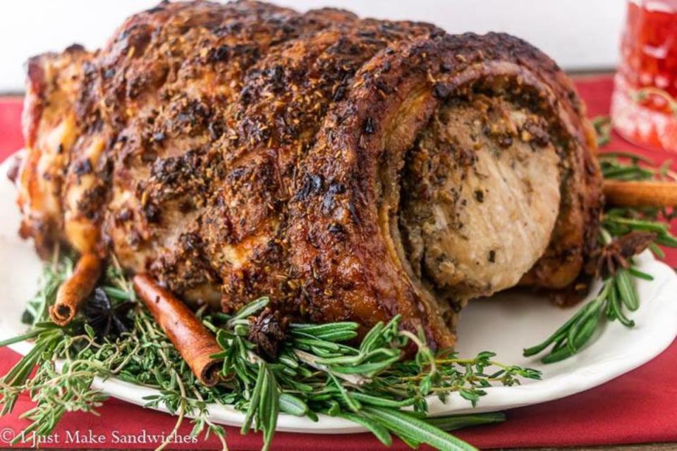 <p>I Just Make Sandwiches</p><p>Meet your new go-to holiday main dish. </p><p><strong>Get the recipe: <a href="https://www.ijustmakesandwiches.com/simplified-stuffed-porchetta-roast-2/" rel="nofollow noopener" target="_blank" data-ylk="slk:Stuffed Porchetta Roast;elm:context_link;itc:0;sec:content-canvas" class="link ">Stuffed Porchetta Roast</a></strong></p>