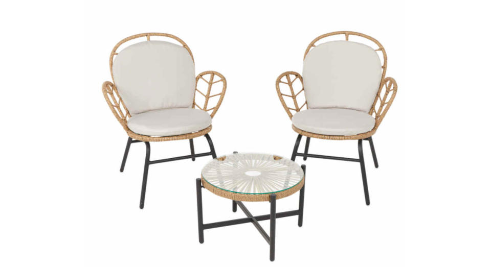 Gardenline Wicker Effect Bistro Set 