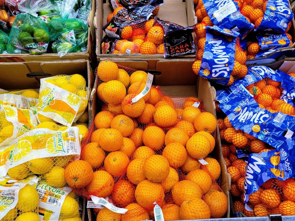 The citrus section at Aldi