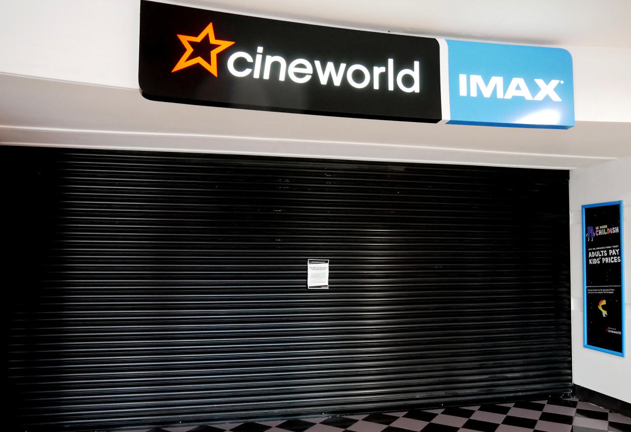 General view of a closed Cineworld IMAX in Nottingham City Centre as businesses close due to the coronavirus outbreak.Photo credit should read: James Warwick/EMPICS Entertainment.