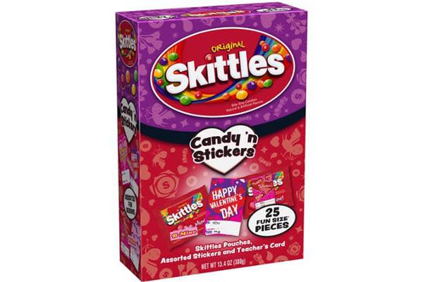 Skittles Original Valentine's Candy & Sticker Exchange Kit, 25 ct