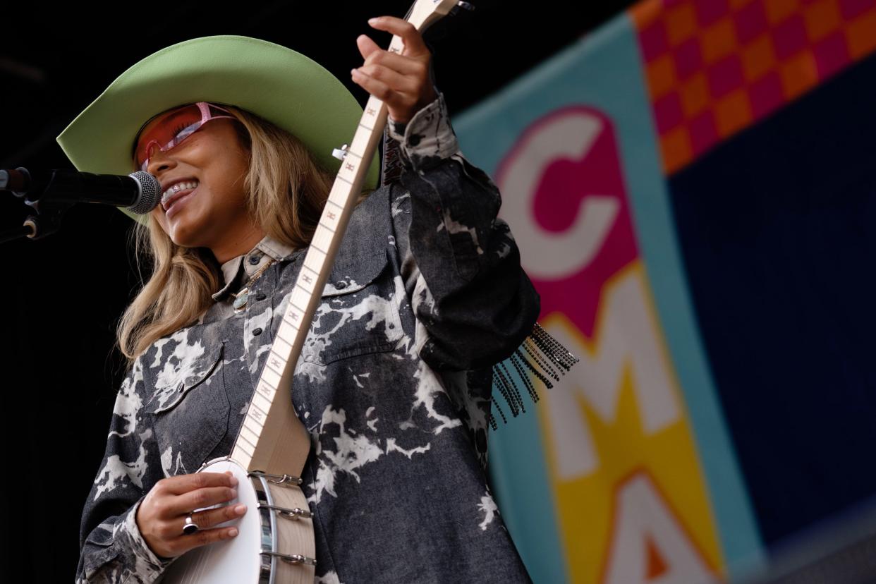 Tanner Adell performs on the Reverb Stage on the fourth day of CMA Fest in Nashville, Tenn., Sunday, June 11, 2023.