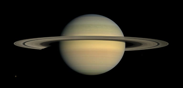 Saturn and its main rings as seen in this NASA photo are among the wonders visited as part of the Voyager space probe missions