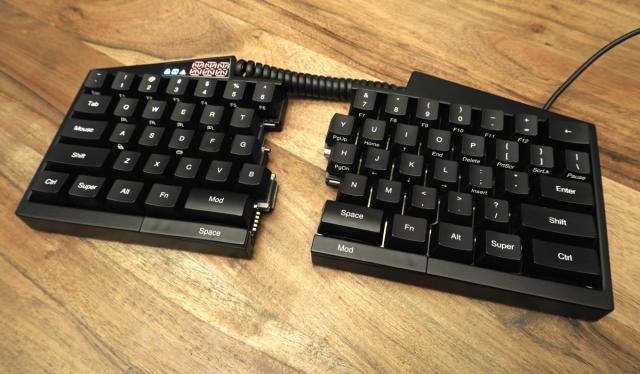 Ultimate Hacking Keyboard splits in half, is fully programmable
