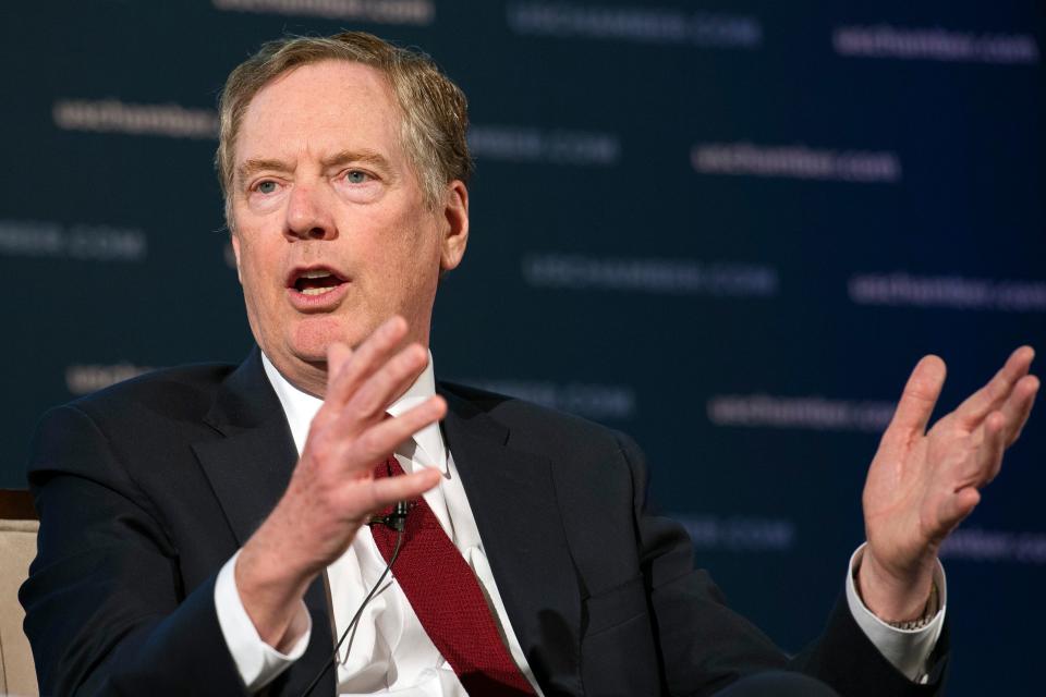 U.S. Trade Representative Robert Lighthizer speaks at the 9th China Business Conference at the U.S. Chamber of Commerce in Washington, D.C., on May 1, 2018.