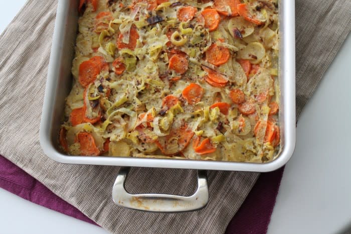 Parsnip-Carrot Au Gratin