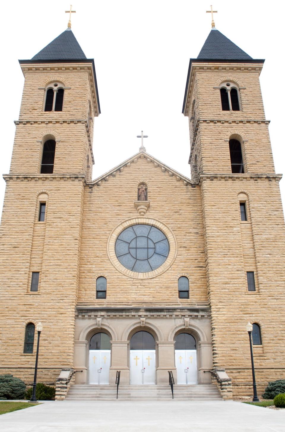 Basilica of St. Fidelis (Victoria, Kansas)
Also called Cathedral of the Plains, this basilica—completed in 1911—is on the National Register of Historic Places and flaunts 48 stained-glass windows reportedly now worth a million dollars.