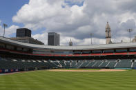 The Toronto Blue Jays will play their 2020 home games at Sahlen Field, their Triple-A affiliate, the team announced, Friday, July 24, 2020, in Buffalo N.Y. (AP Photo/Jeffrey T. Barnes)