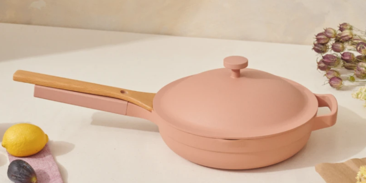 always pan in pink on countertop