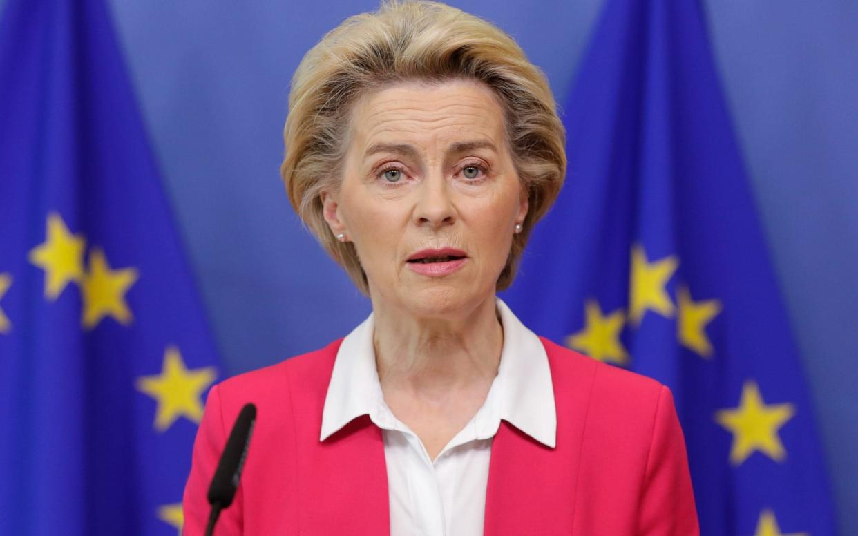 Ursula Von Der Leyen gives a statement - STEPHANIE LECOCQ /AFP