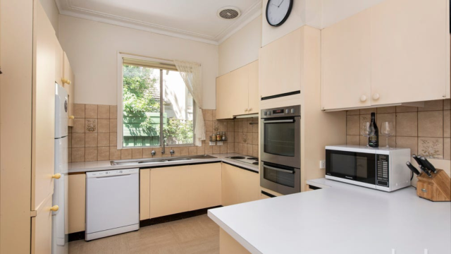 The kitchen of the home at 5 View Street, Canterbury, Victoria.