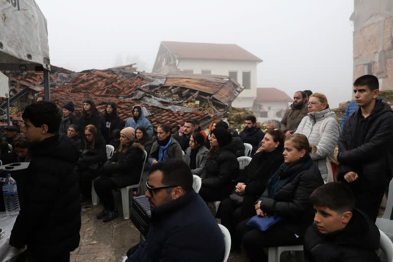 Hatay's Orthodox community holds mass in ruins of church on anniversary of earthquake