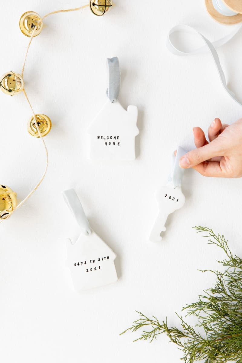 DIY Housewarming House and Key Shaped Ornaments