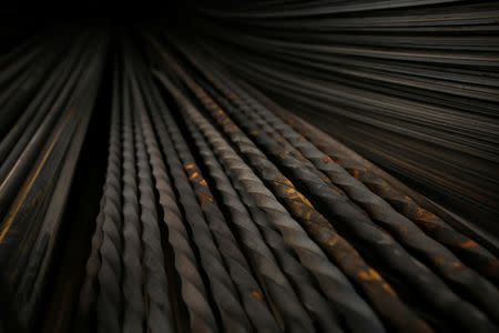Rebars are pictured at Kalisch Steel factory in Ciudad Juarez, Mexico March 27, 2018. Picture taken March 27, 2018. REUTERS/Jose Luis Gonzalez